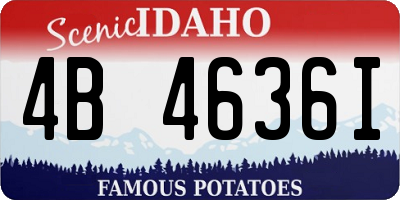 ID license plate 4B4636I