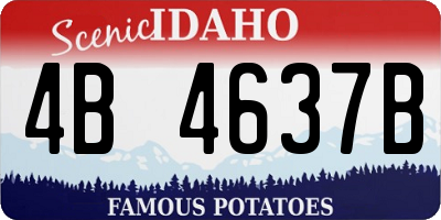 ID license plate 4B4637B