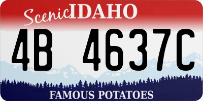 ID license plate 4B4637C