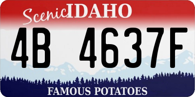ID license plate 4B4637F