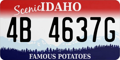 ID license plate 4B4637G