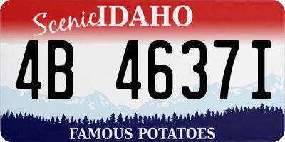 ID license plate 4B4637I