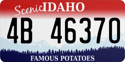 ID license plate 4B4637O