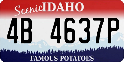 ID license plate 4B4637P