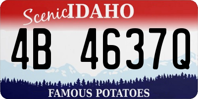 ID license plate 4B4637Q
