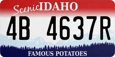 ID license plate 4B4637R