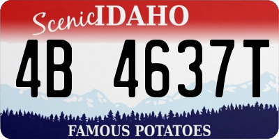 ID license plate 4B4637T
