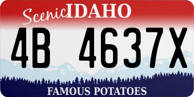 ID license plate 4B4637X