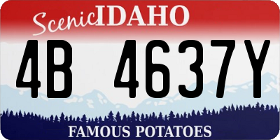 ID license plate 4B4637Y