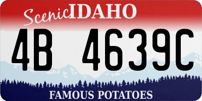 ID license plate 4B4639C