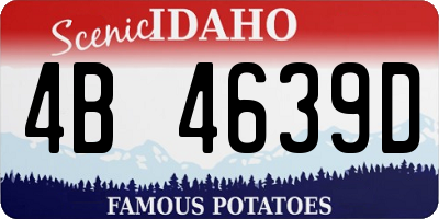 ID license plate 4B4639D