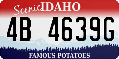 ID license plate 4B4639G