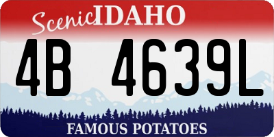 ID license plate 4B4639L
