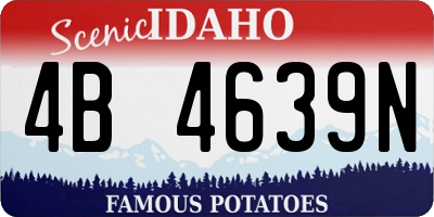 ID license plate 4B4639N