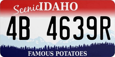 ID license plate 4B4639R