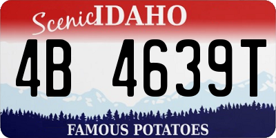 ID license plate 4B4639T