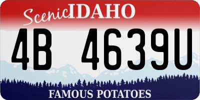 ID license plate 4B4639U