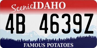 ID license plate 4B4639Z