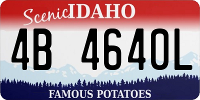 ID license plate 4B4640L