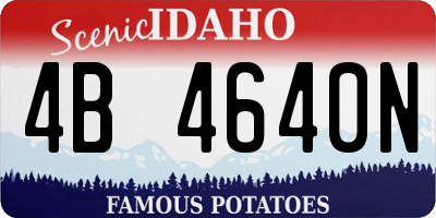 ID license plate 4B4640N