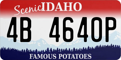 ID license plate 4B4640P