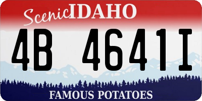 ID license plate 4B4641I