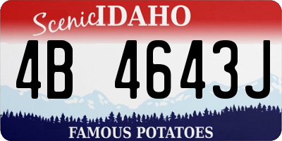 ID license plate 4B4643J
