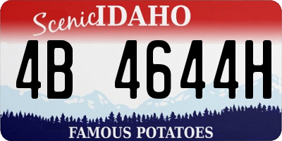 ID license plate 4B4644H