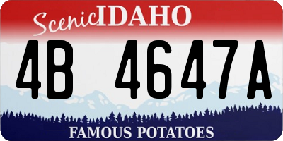 ID license plate 4B4647A