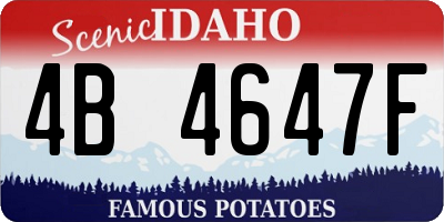 ID license plate 4B4647F
