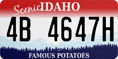 ID license plate 4B4647H