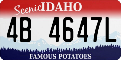 ID license plate 4B4647L