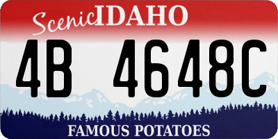 ID license plate 4B4648C