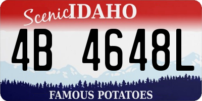 ID license plate 4B4648L