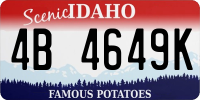 ID license plate 4B4649K