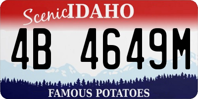 ID license plate 4B4649M
