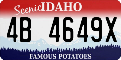 ID license plate 4B4649X