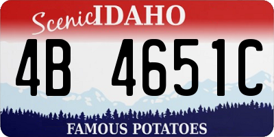ID license plate 4B4651C