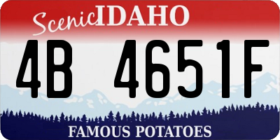 ID license plate 4B4651F