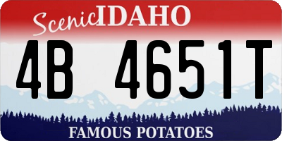 ID license plate 4B4651T