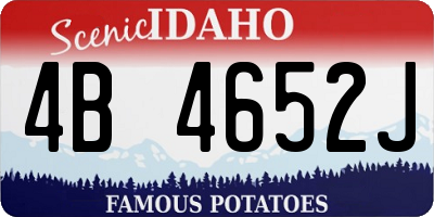 ID license plate 4B4652J