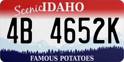 ID license plate 4B4652K