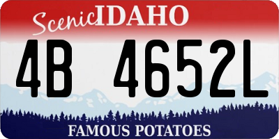 ID license plate 4B4652L