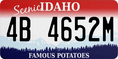 ID license plate 4B4652M
