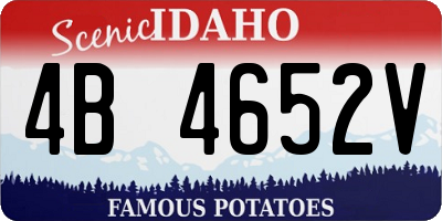 ID license plate 4B4652V