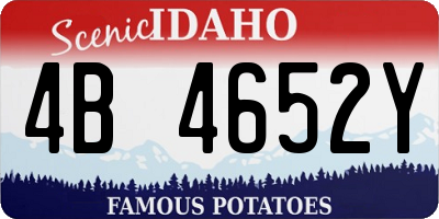 ID license plate 4B4652Y