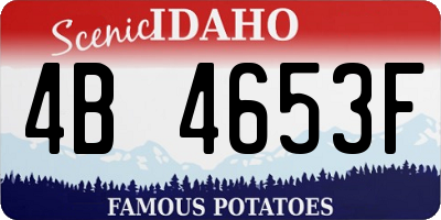 ID license plate 4B4653F