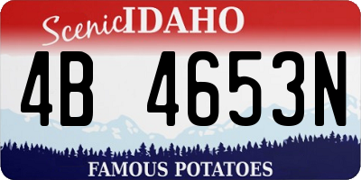 ID license plate 4B4653N