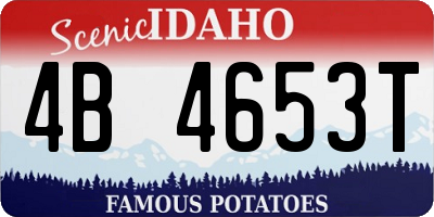 ID license plate 4B4653T