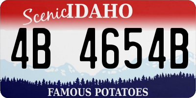 ID license plate 4B4654B
